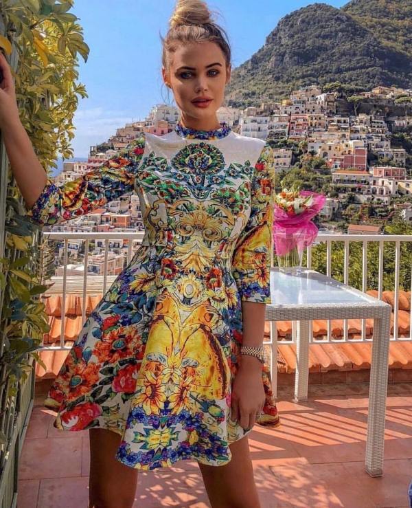 Rochie de dama cu imprimeu spectaculos 21172