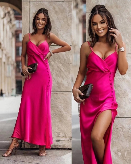 Rochie de dama din satin 1656 roz