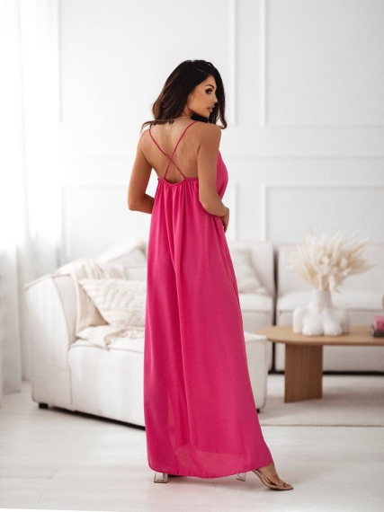 Rochie lungă largi de damă A1056 ciclama
