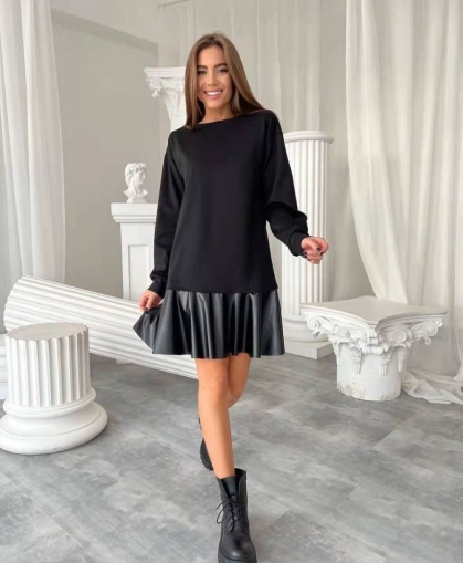 Rochie largi de dama cu piele 3061