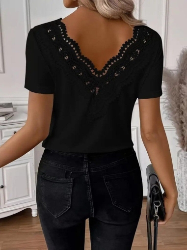 set pantaloni scurti dama cu in camasa 2510 negru