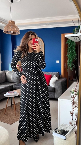 дамска рокля  точки  J3600