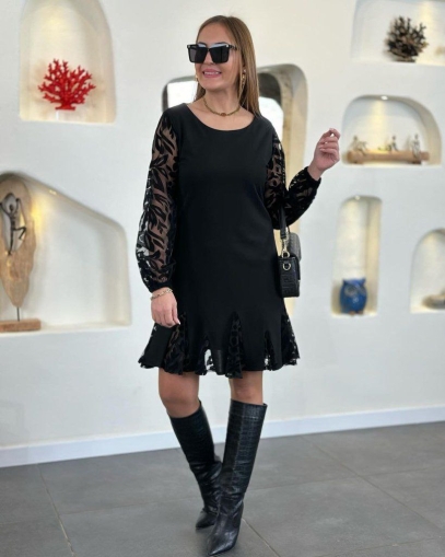 set pantaloni scurti dama cu in camasa 2510 negru