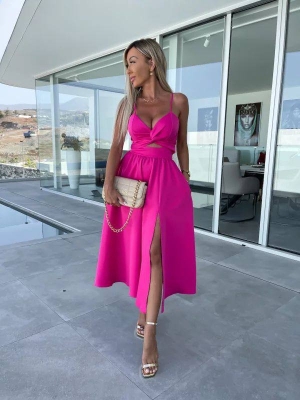 Rochie de dama cu buzunare 0940ciclamen