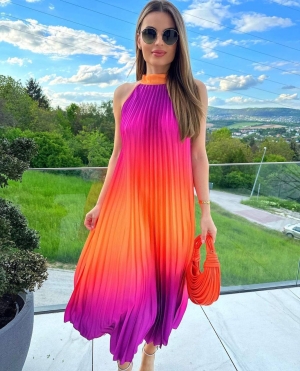 rochie de damă din satin plisat 2257