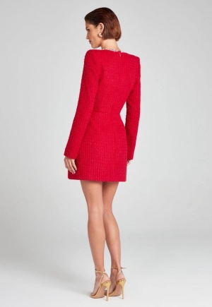 rochie de dama cu buzunar si dungi sidefate 2583 бял