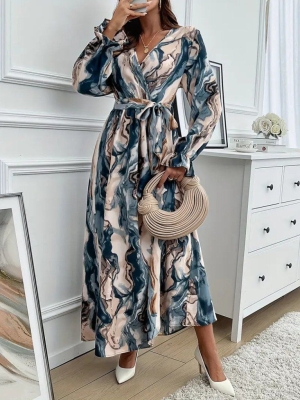 дамска рокля c колан J61707