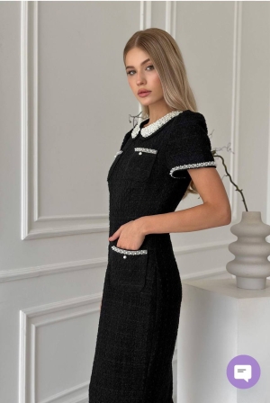 set pantaloni scurti dama cu in camasa 2510 negru