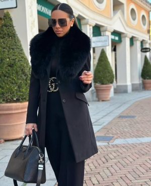 set pantaloni scurti dama cu in camasa 2510 negru