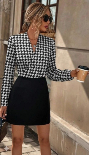 дамска рокля два цвята  J71357