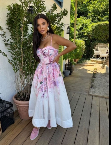 дамска рокля  с  шарки AS7537