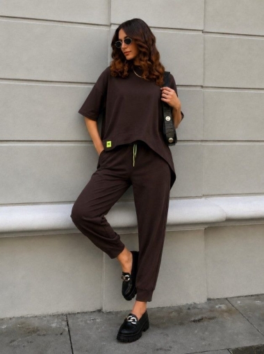 set pantaloni scurti dama cu in camasa 2510 negru