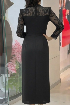 дамска рокля с  дантела  J62085