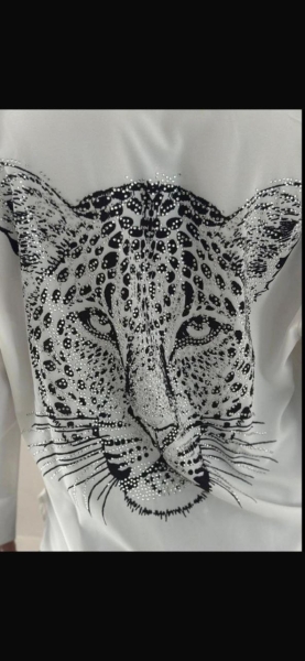 дамска риза леопард с камъни  AS7326-30