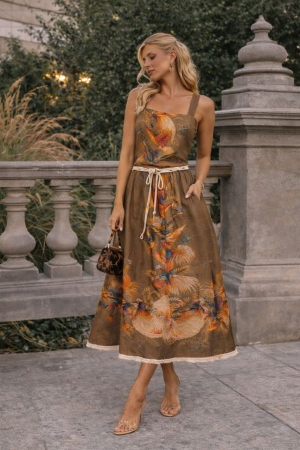 дамска рокля  с шарки  AS7655