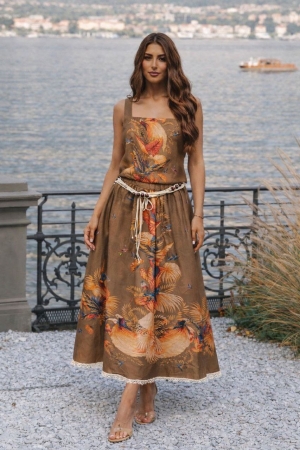 дамска рокля  с шарки  AS7655