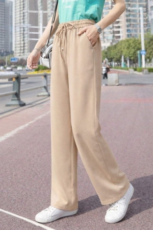 дамски панталон висока талия  J87261 бежов