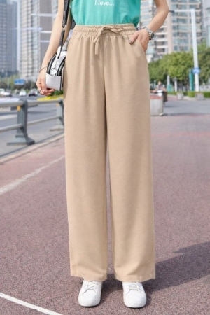 дамски панталон висока талия  J87261 бежов