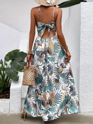 дамска рокля с шарки J55271