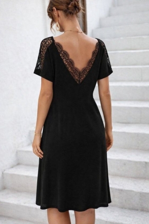 дамска рокля с дантела  J10030