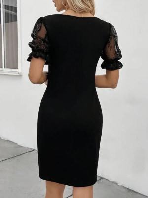 set pantaloni scurti dama cu in camasa 2510 negru