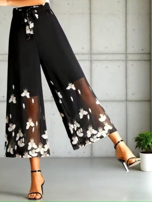 pantaloni de damă din piele ecologică cu talie înaltă J46132