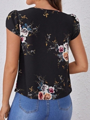 set pantaloni scurti dama cu in camasa 2510 negru