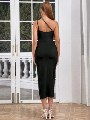 set pantaloni scurti dama cu in camasa 2510 negru